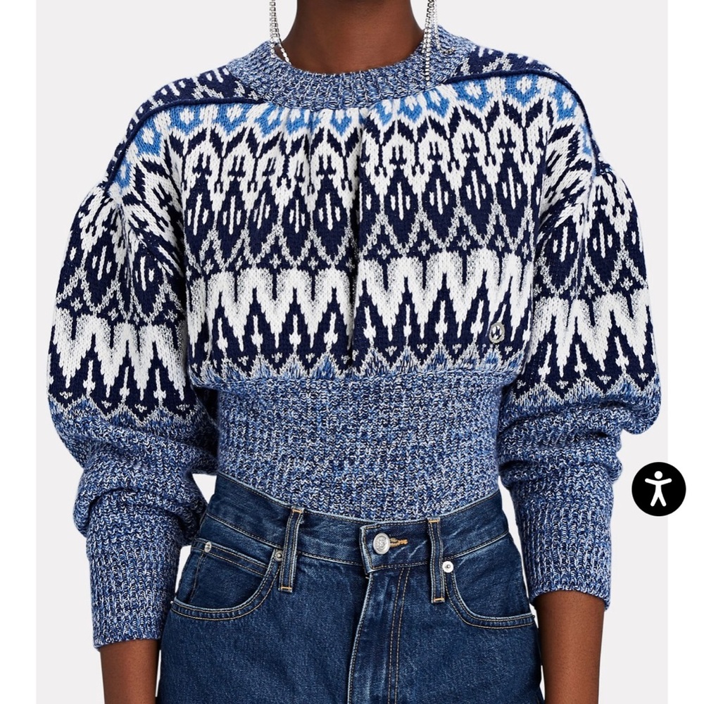 Paco Rabanne Icelandic Print Wool Sweater | NWOT
